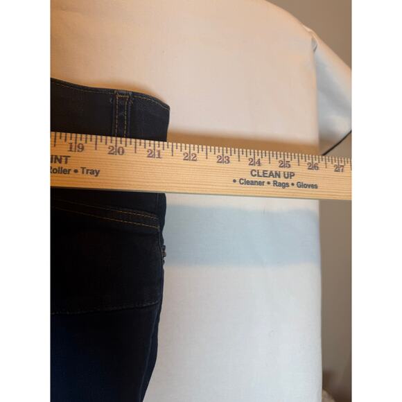 Women’s Dark Wash Wide Leg Jeans High Rise Relaxed Fit Stretch DenimWaist - Picture 6 of 7